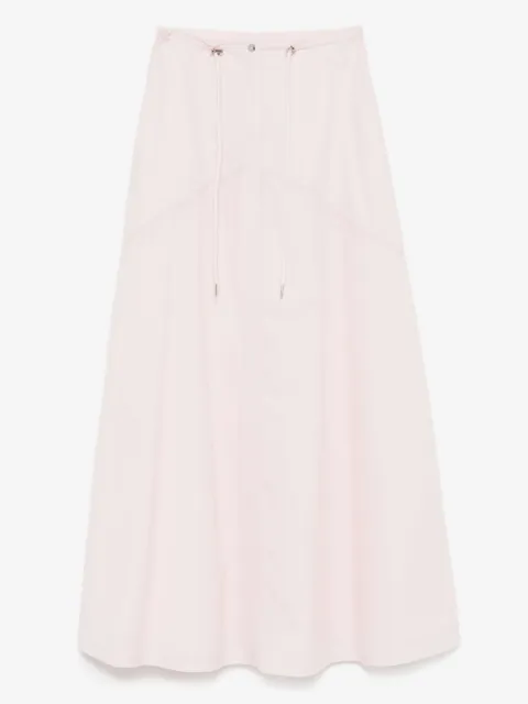 Add cotton midi skirt 