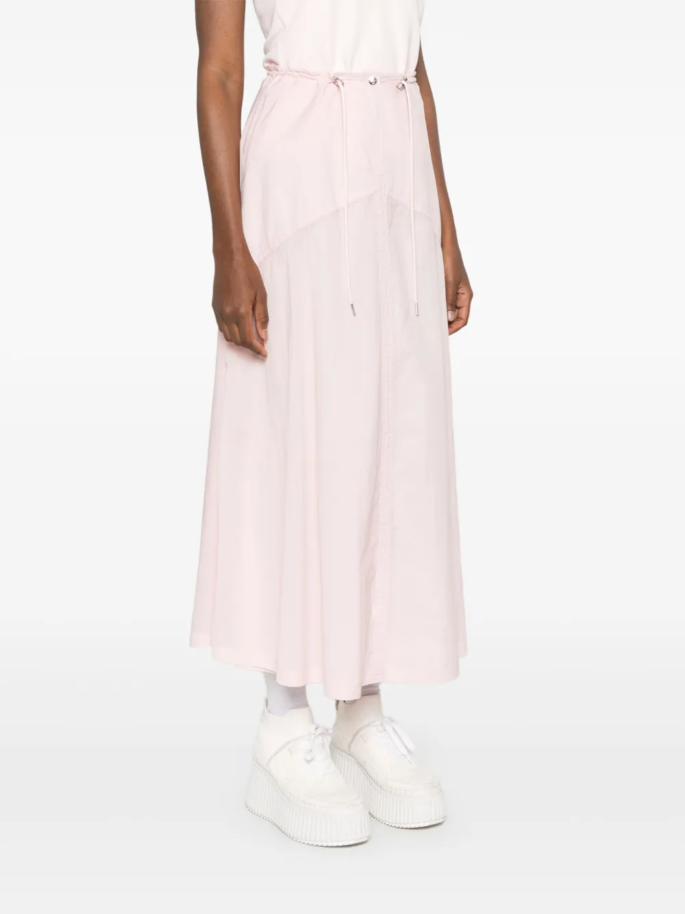 Shop Add Cotton Midi Skirt In Pink