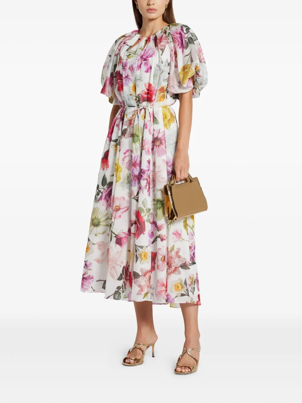 Aje Midi-jurk met bloemenprint - Wit