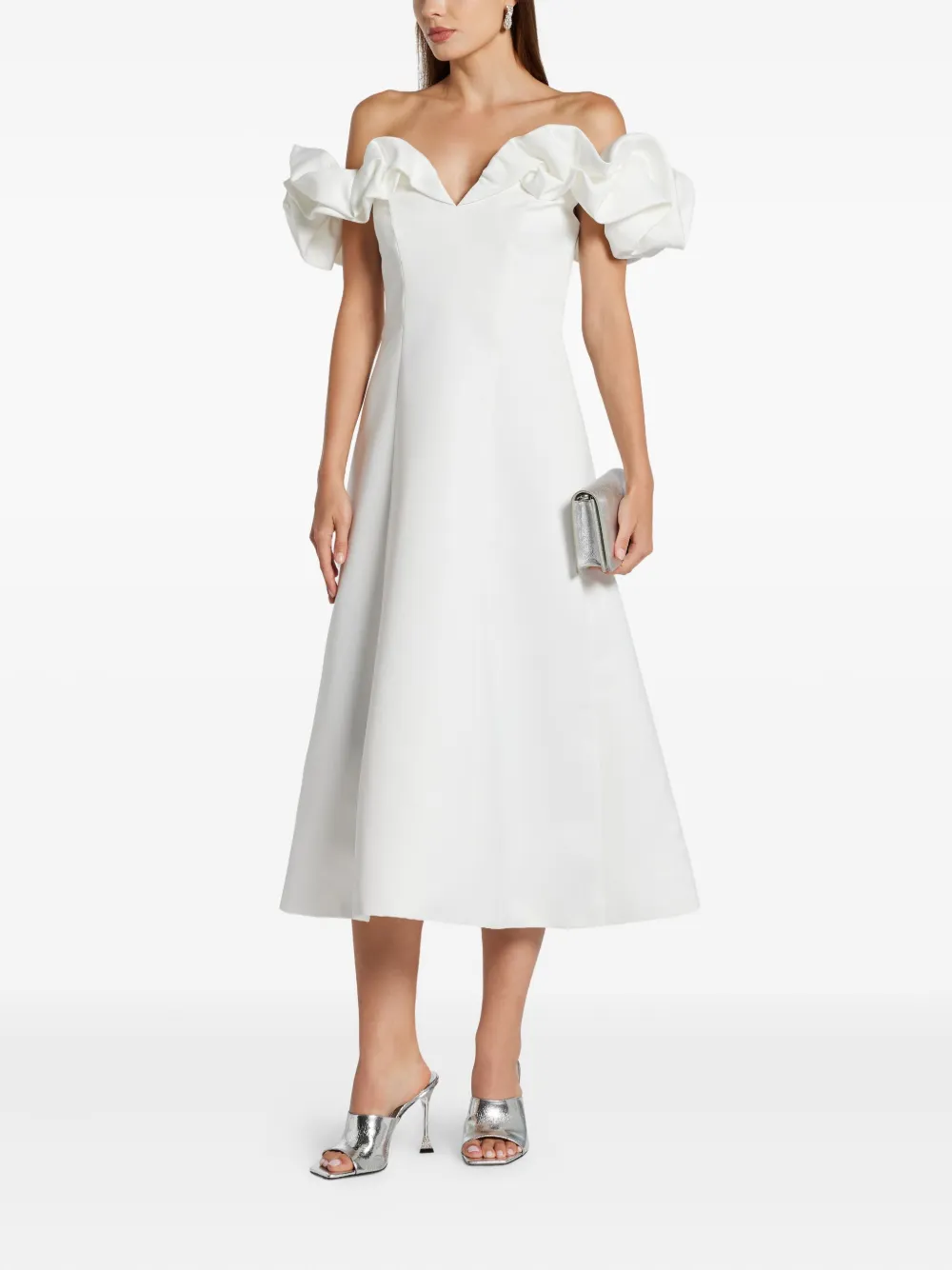 Leo Lin Bella midi dress - Wit