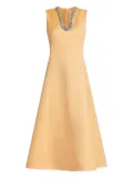 Leo Lin Nicola embellished midi dress - Yellow
