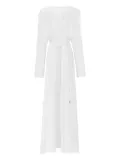 ANNAFOXY maxi belted cardigan - White