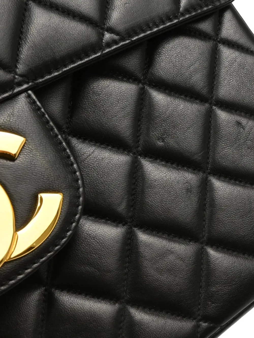 Pre-owned Chanel 1998 Jumbo Classic Flap In Black