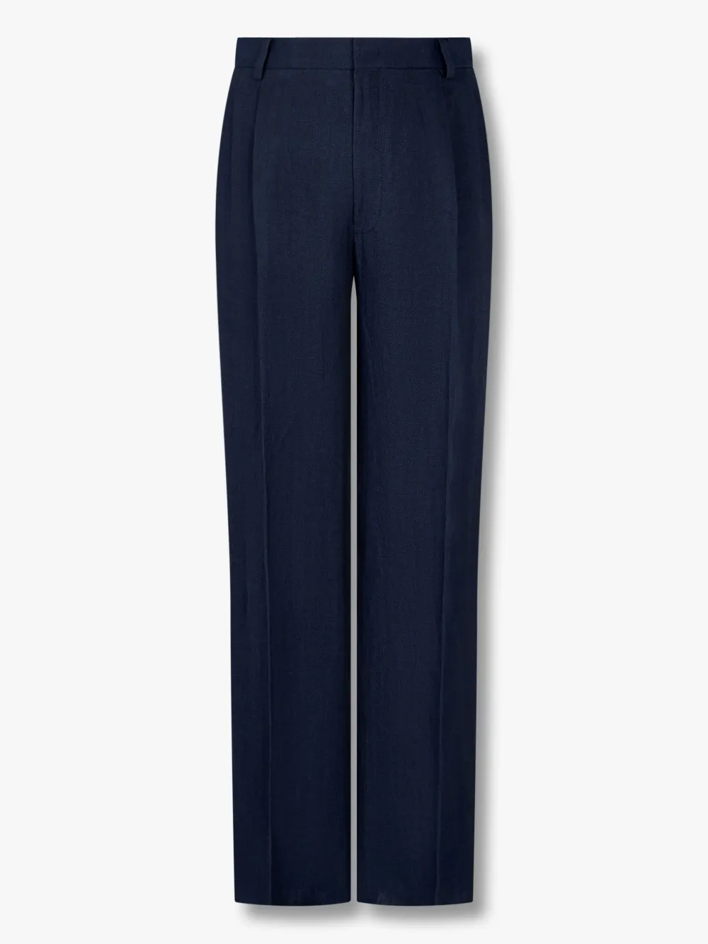Man On The Boon. Wide-leg Linen Trousers In Blue