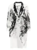 Yohji Yamamoto graphic-print coat - White