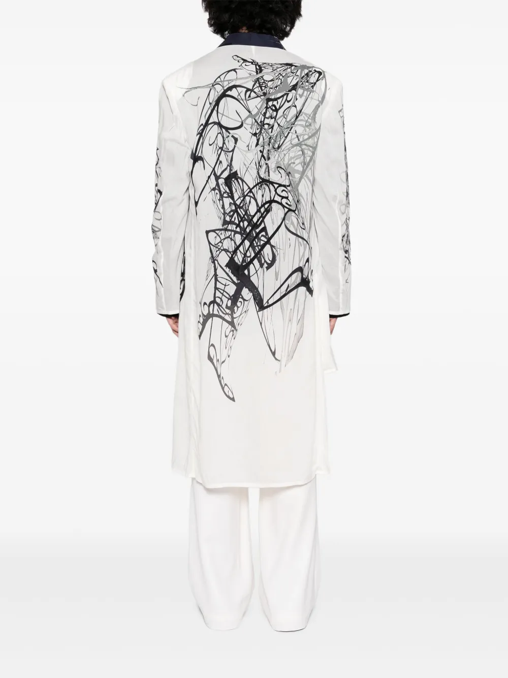 Yohji Yamamoto Cappotto con stampa grafica | Abbigliamento | Image 4