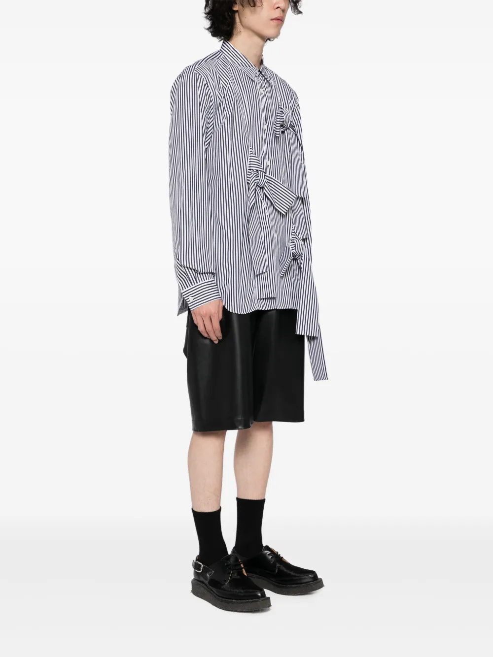 Comme des Garçons Homme Plus Overhemd met strik Zwart