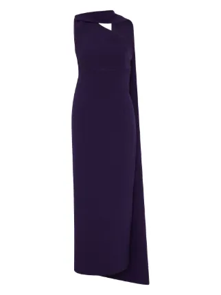 Rachel Gilbert Clara Asymmetric Evening Dress | Blue | FARFETCH