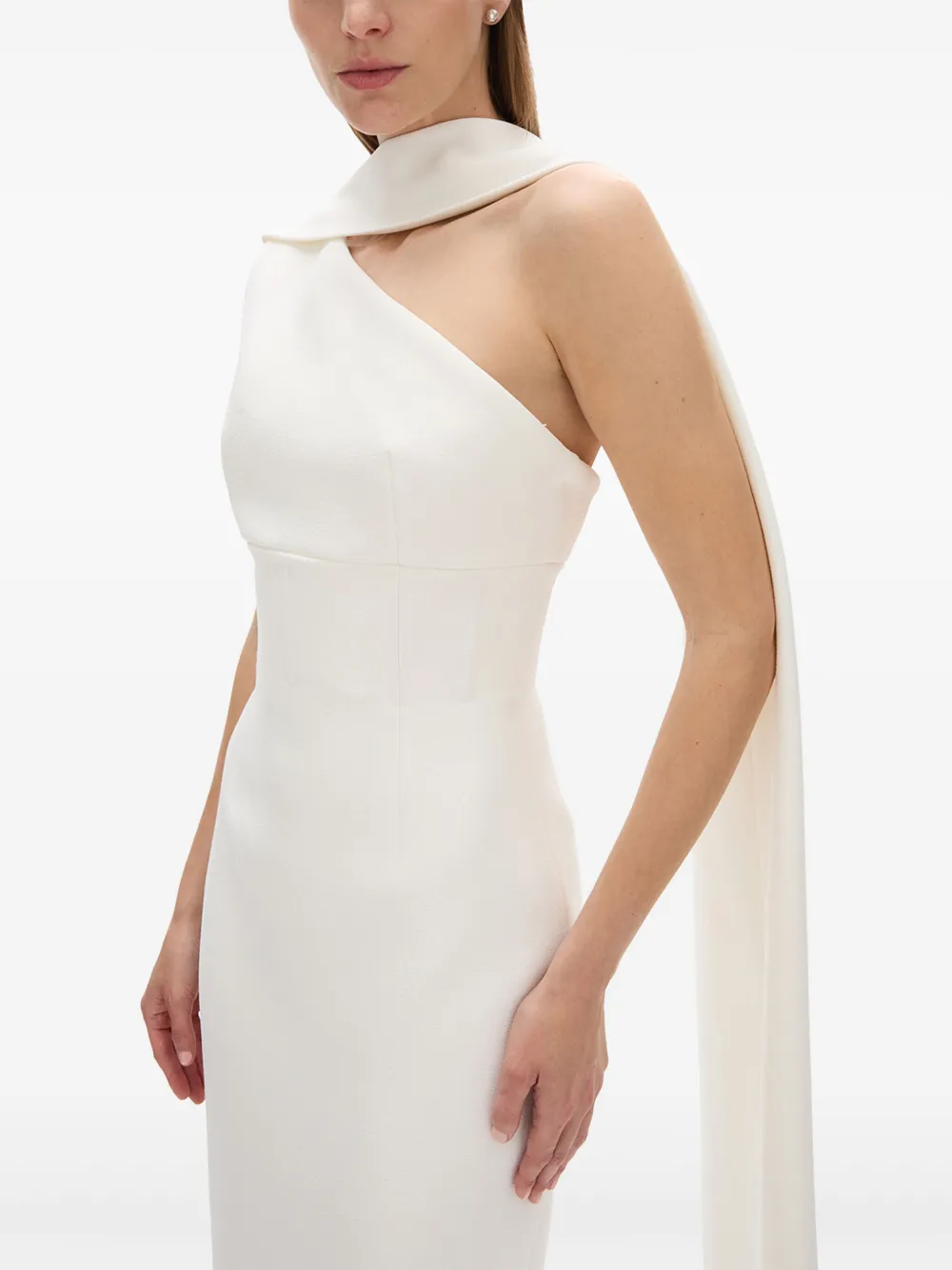 Rachel Gilbert Asymmetrische avondjurk Wit