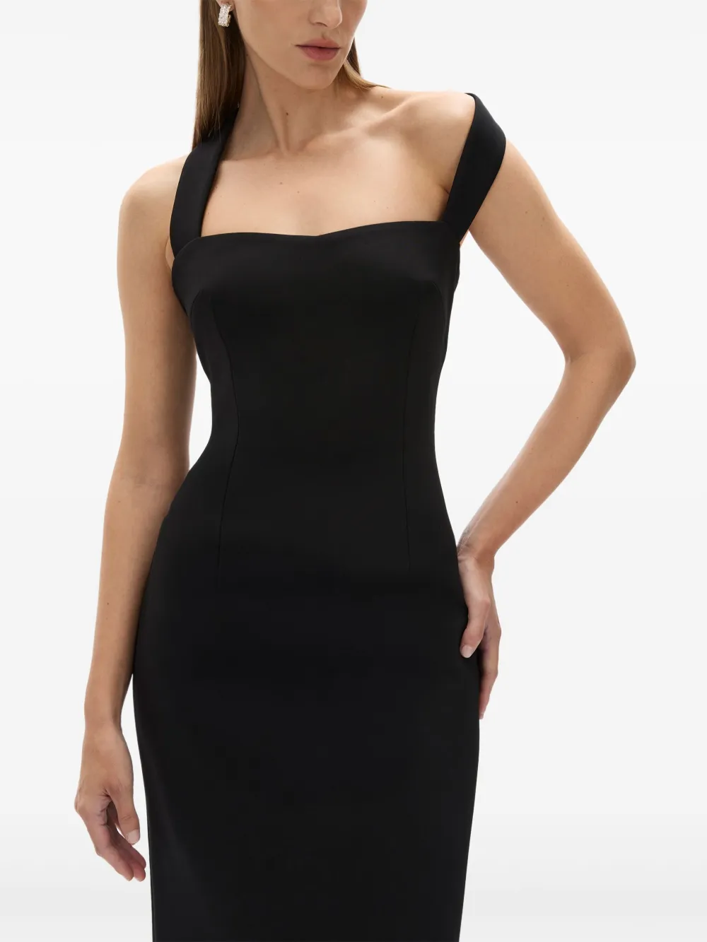 Rachel Gilbert Midi-jurk met bandjes Zwart