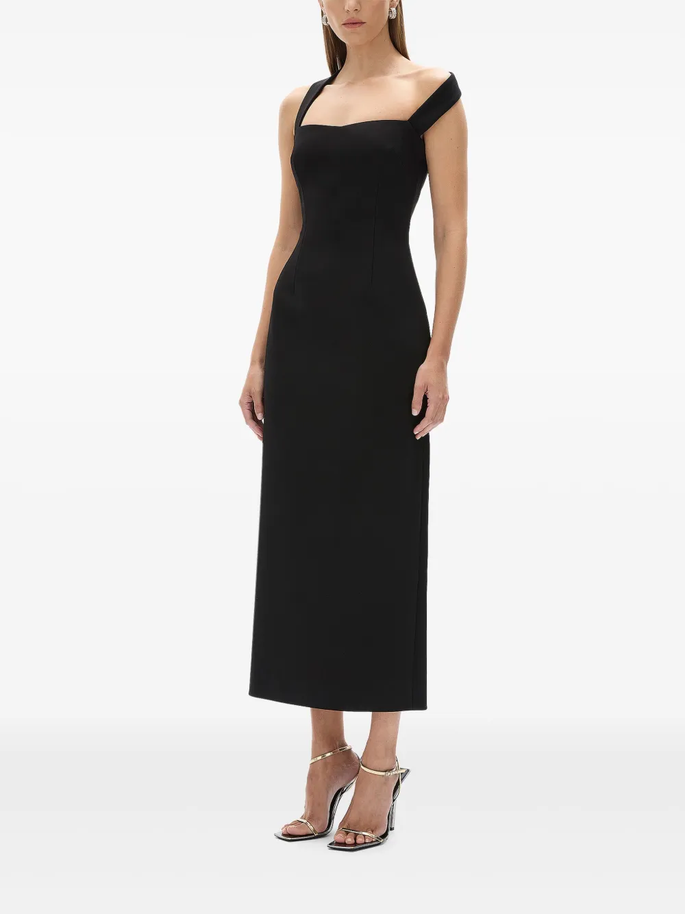 Rachel Gilbert Midi-jurk met bandjes Zwart