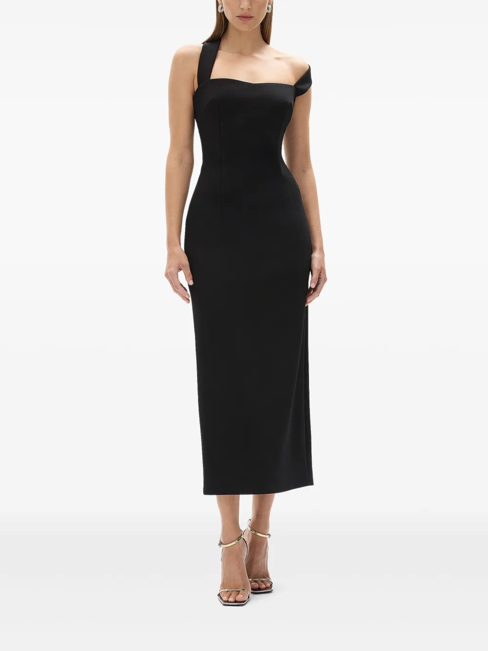 Rachel Gilbert Midi-jurk met bandjes - Zwart