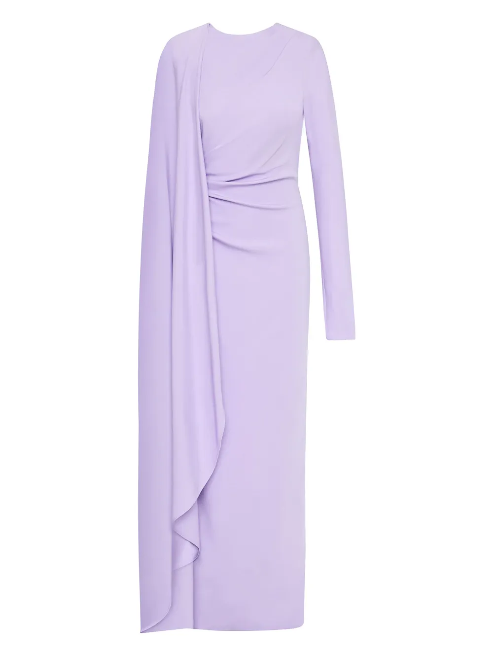 Rachel Gilbert アシンメトリースリーブ イブニングドレス - パープル Rachel Gilbert アシンメトリースリーブ イブニングドレス - パープル