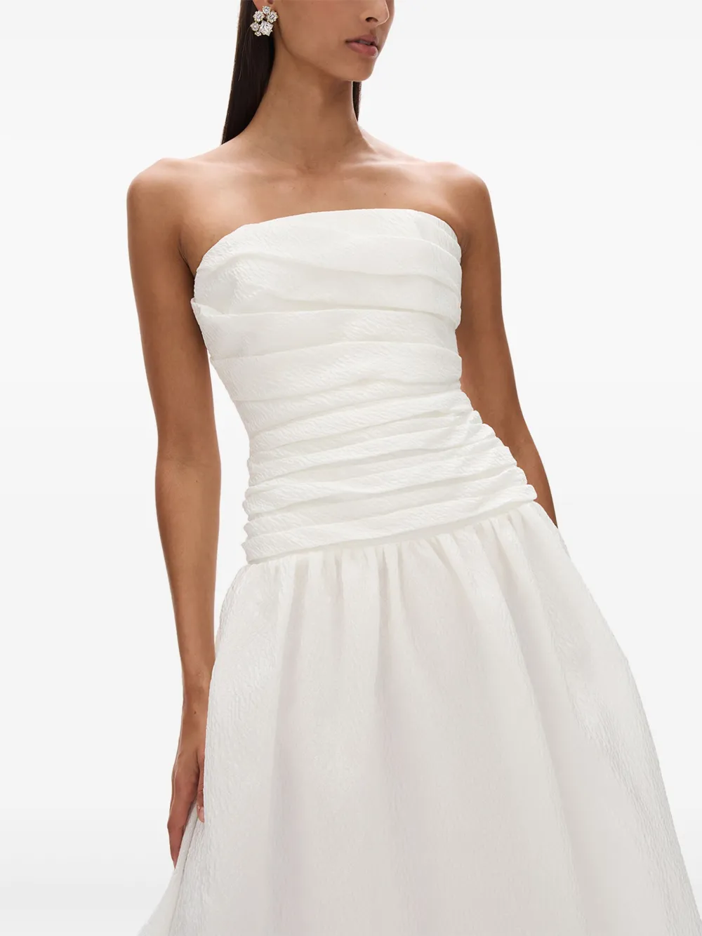 Rachel Gilbert Strapless mini-jurk Wit