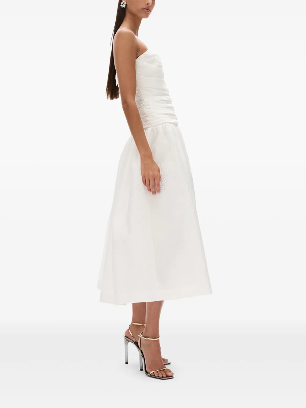 Rachel Gilbert Strapless mini-jurk Wit