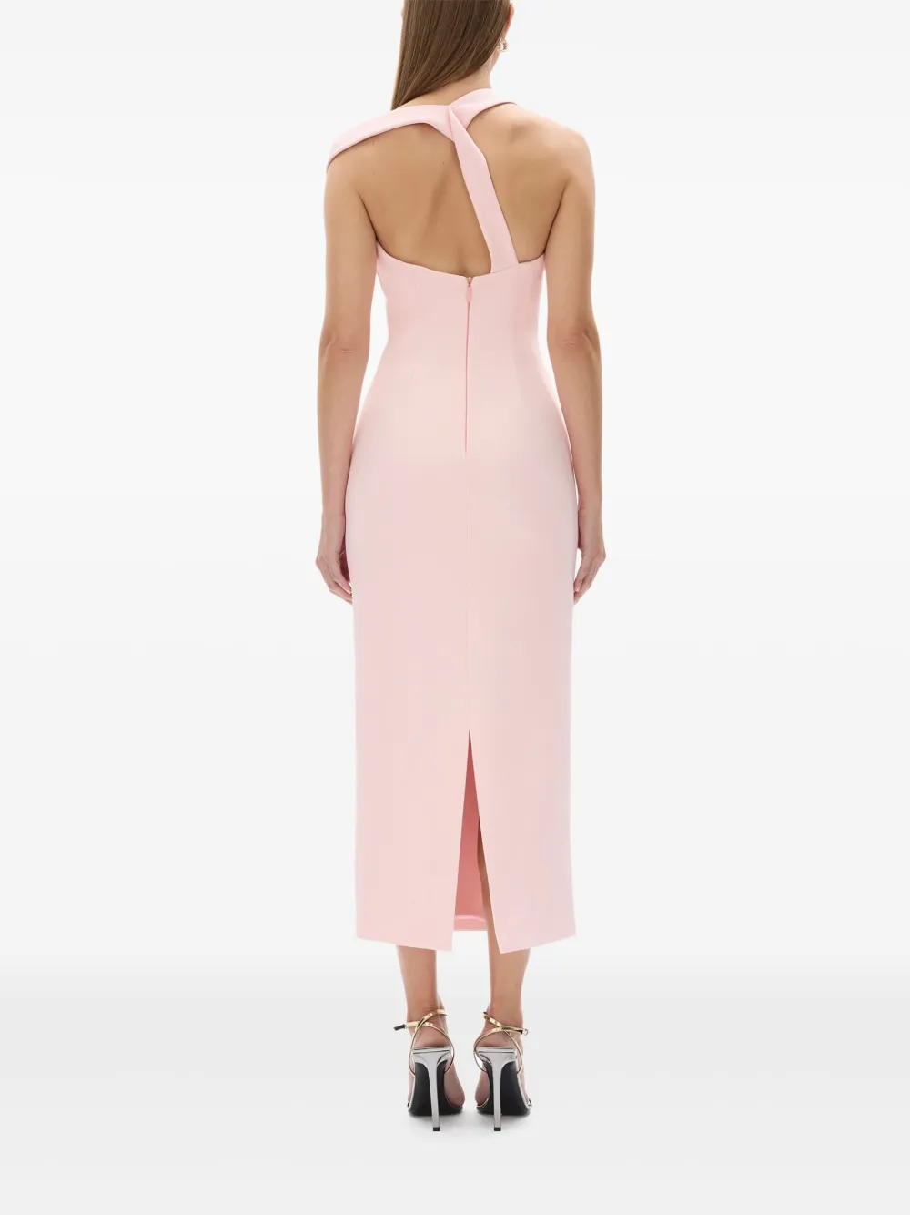 Rachel Gilbert Gewelfde midi-jurk Roze
