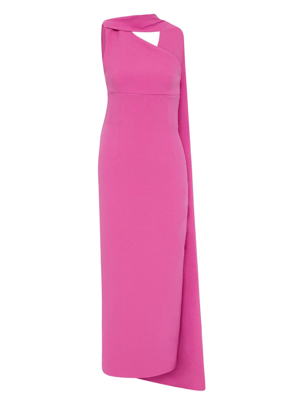 Rachel Gilbert Asymmetrische jurk met cape Roze