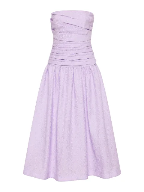 Rachel Gilbert vestido strapless con diseño fruncido