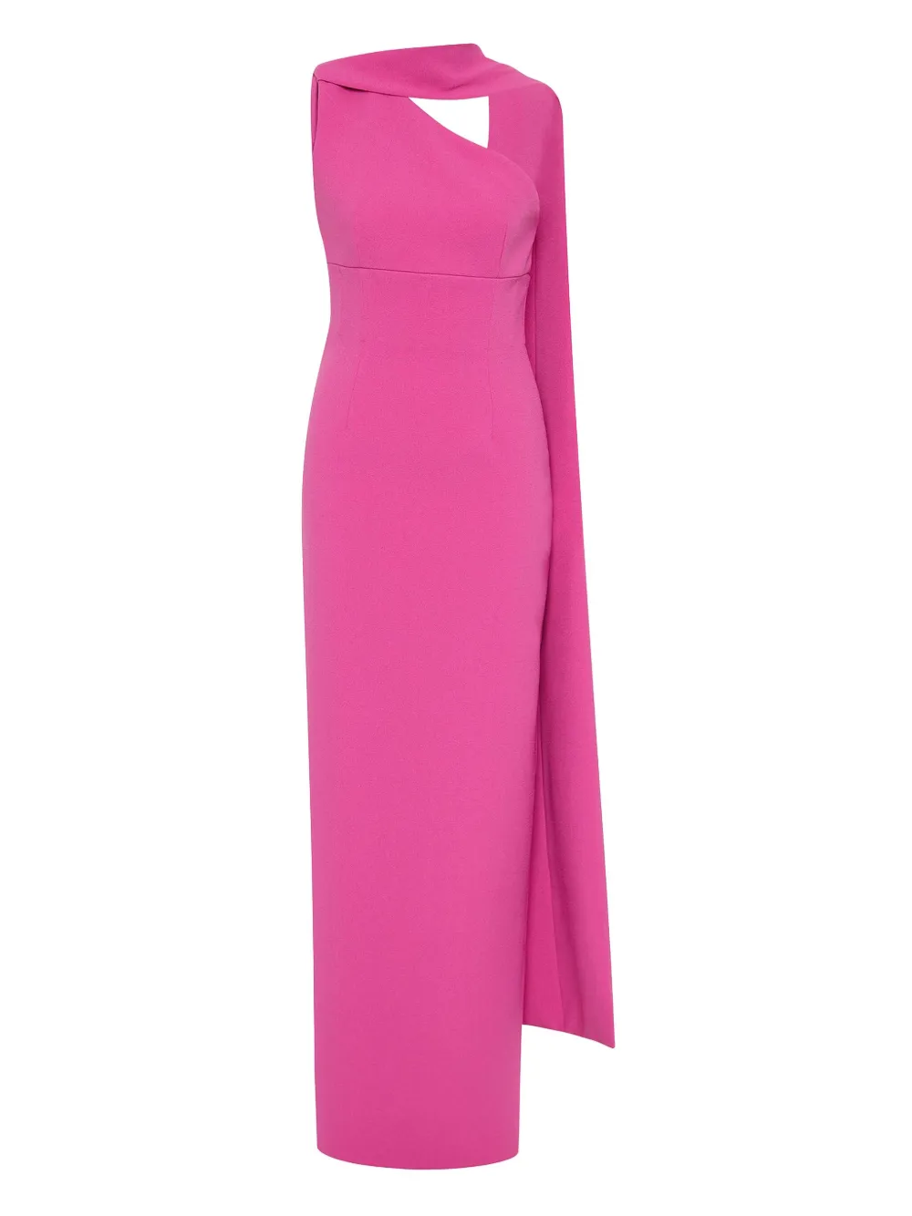 Rachel Gilbert Asymmetrische jurk met cape Zwart