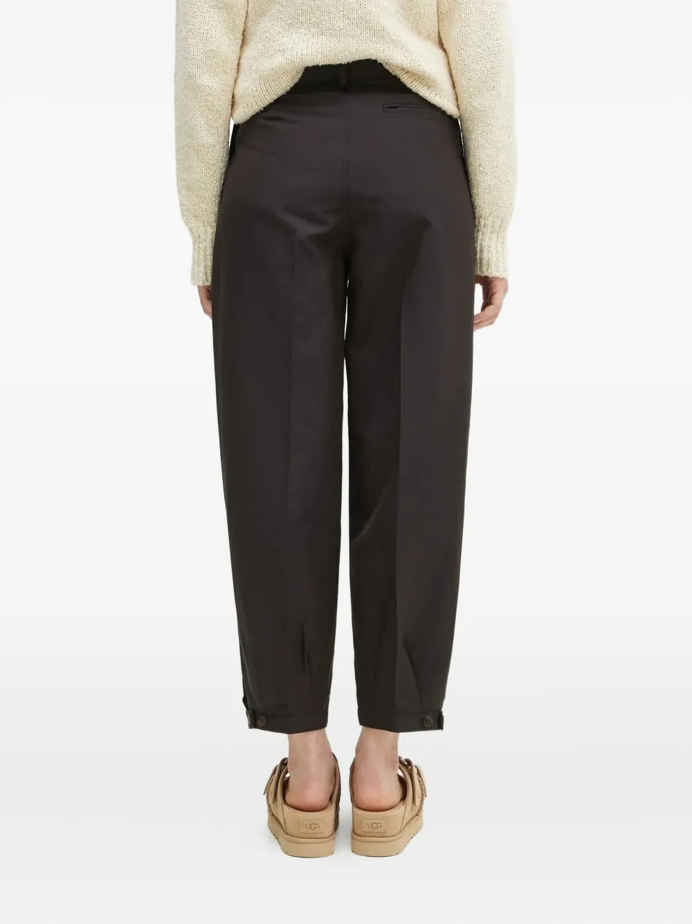 visvim pressed-crease trousers Zwart