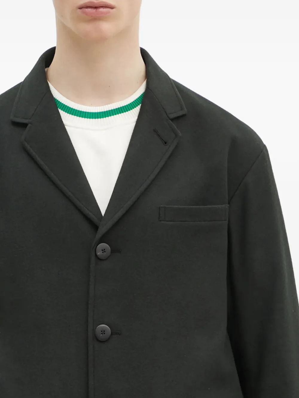 visvim Blazer met gekerfde revers en drie knopen Zwart
