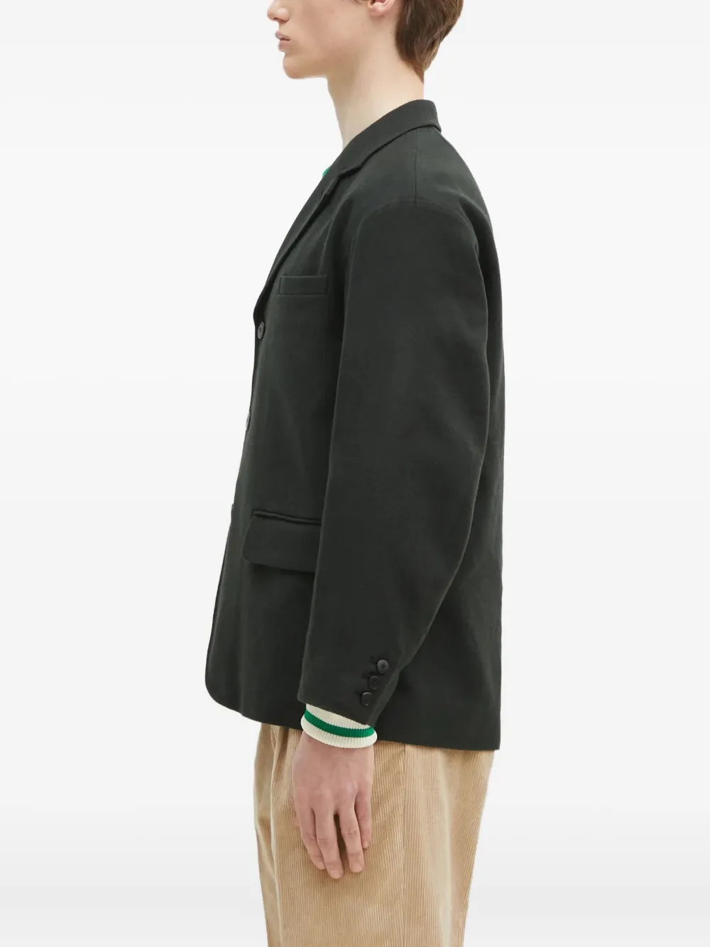 visvim Blazer met gekerfde revers en drie knopen Zwart