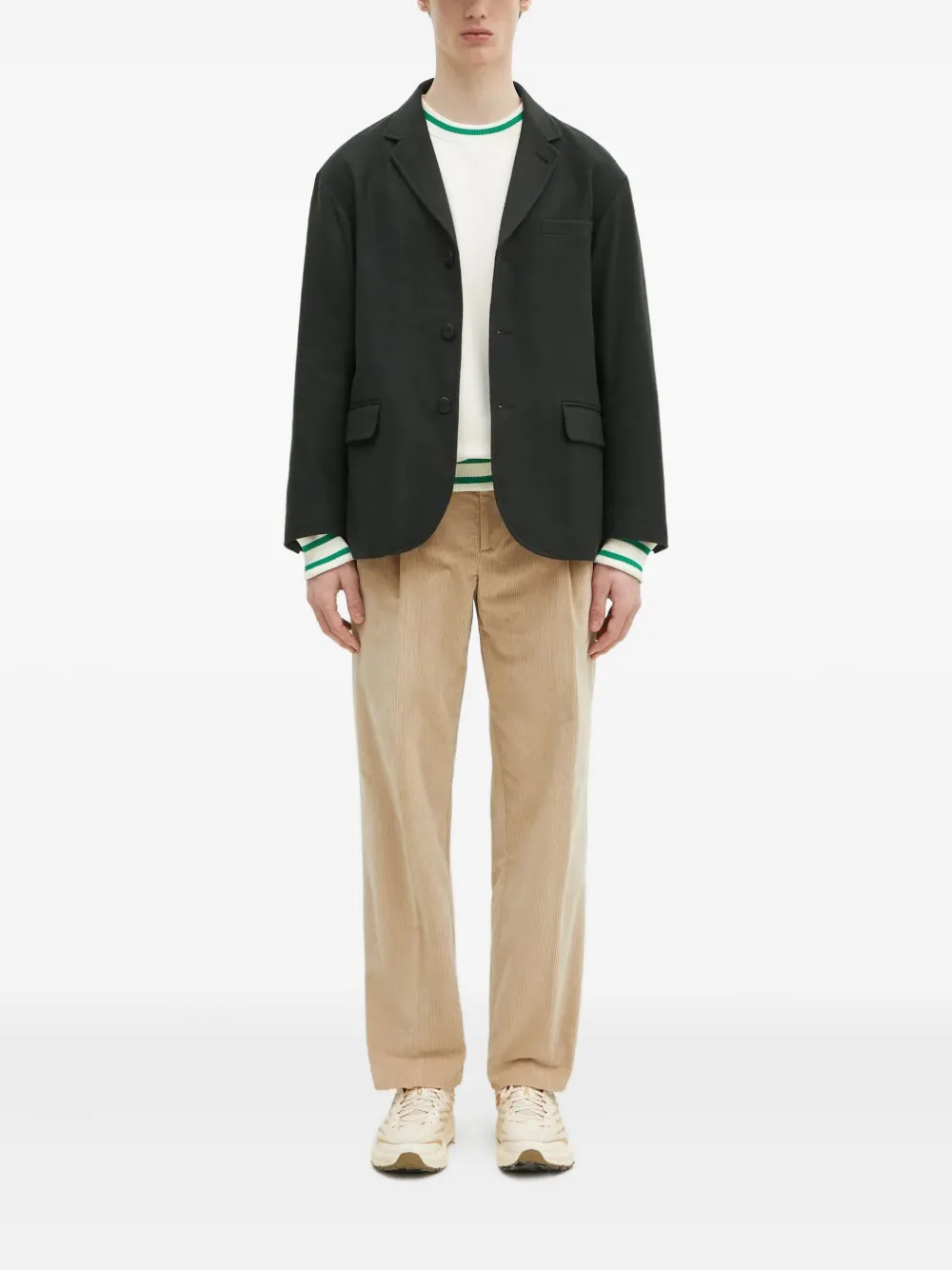 visvim Blazer met gekerfde revers en drie knopen Zwart