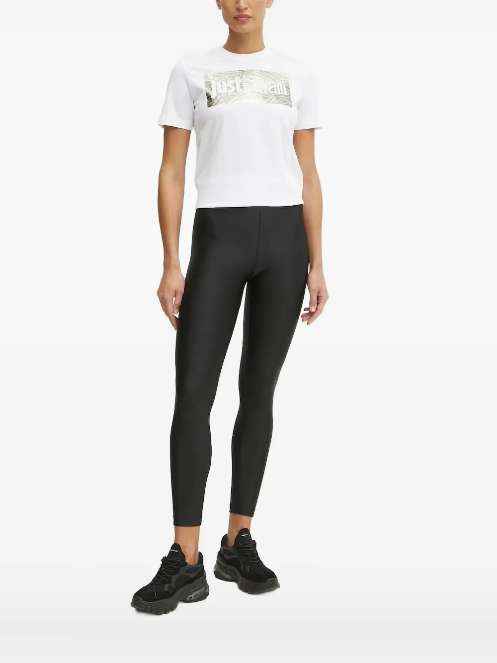 Just Cavalli T-shirt met logoprint Wit