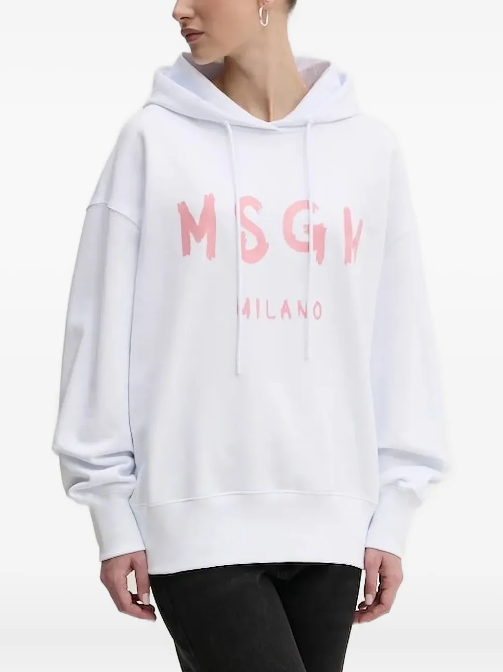 MSGM logo-print hoodie | White | Image 1