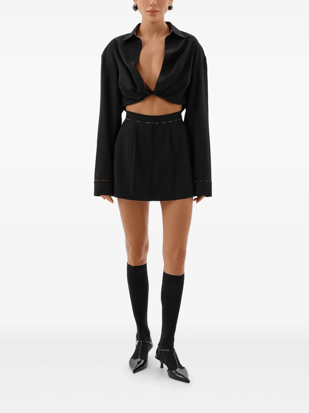 ANNAFOXY Amelia blouse - Zwart