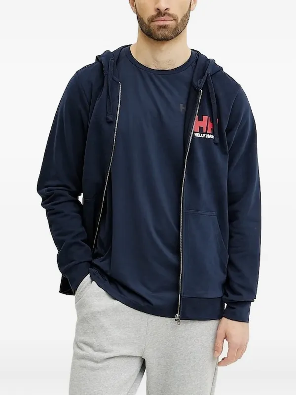 Helly Hansen logo-detail zip-up Hoodie Blue FARFETCH TR