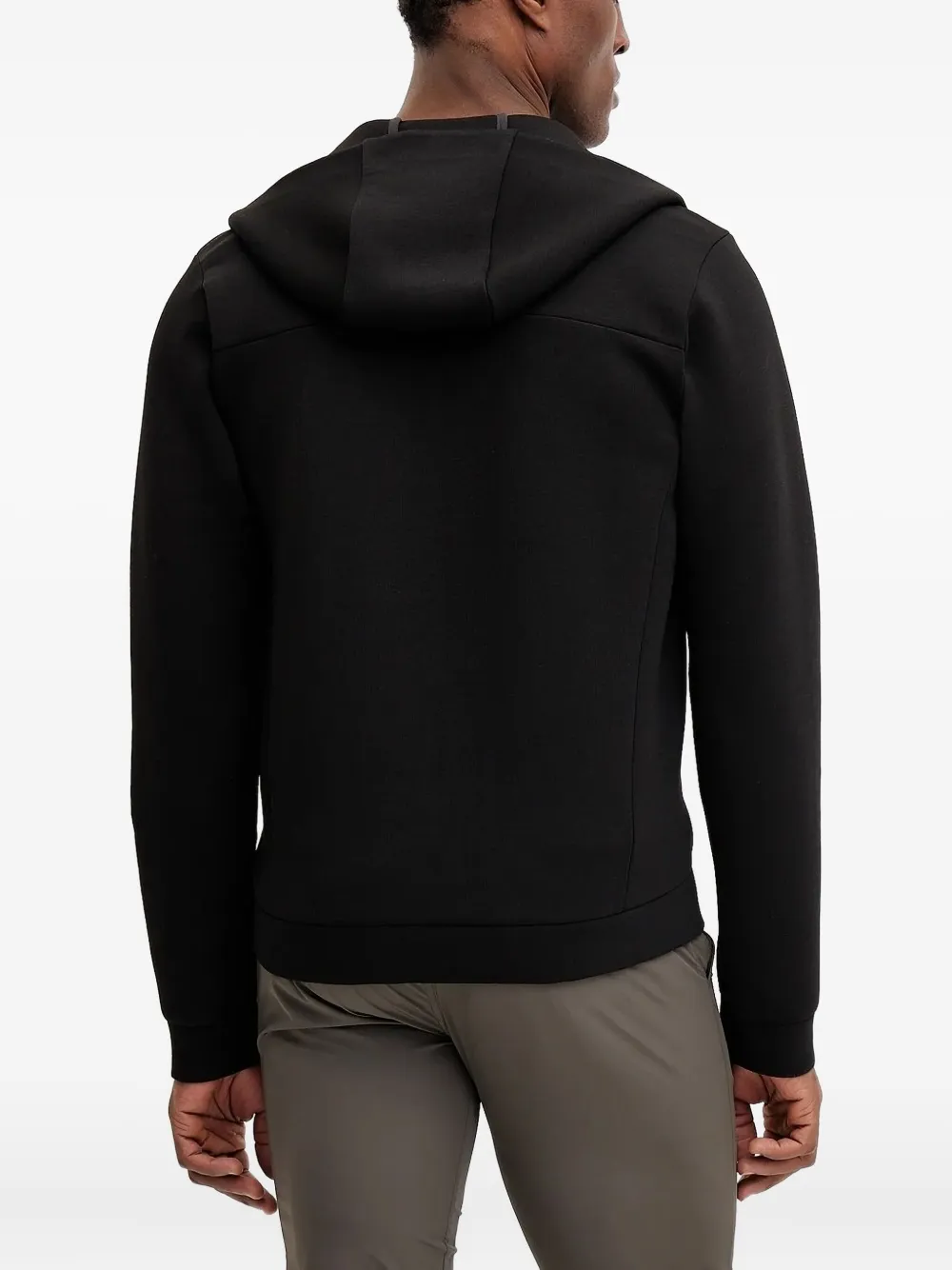 Helly Hansen Logo-detail Zip-up Hooded Sweater In Black