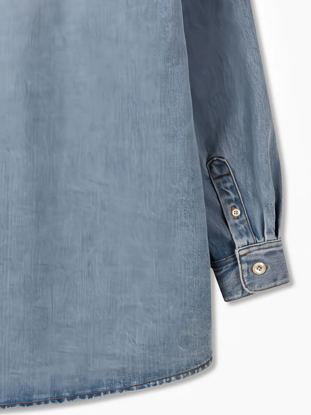 Man On The Boon. Denim overhemd Blauw