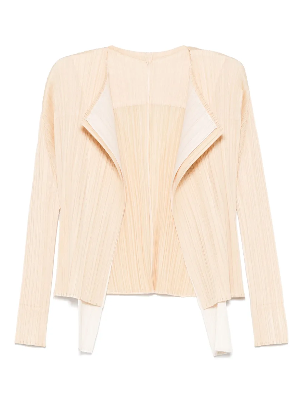 Pleats Please Issey Miyake Merry tweekleurig jack Beige