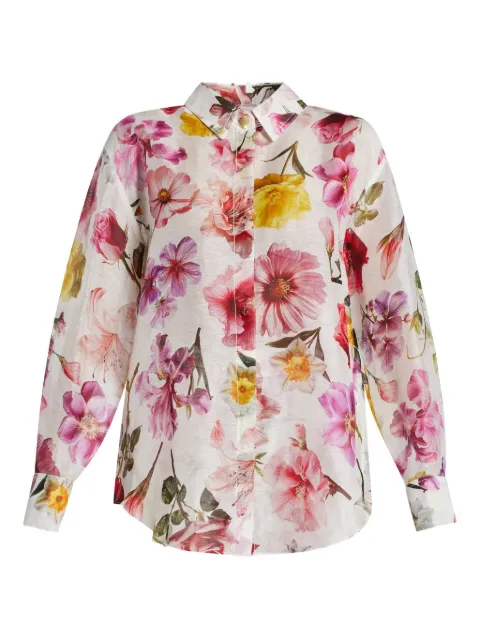Aje camisa con botones y estampado floral