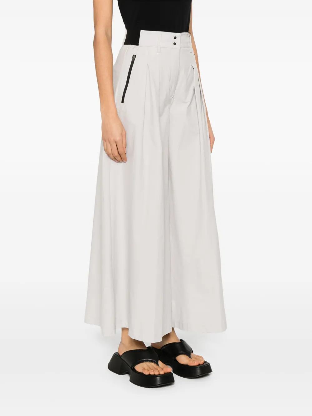 Herno Broek met wijde pijpen Grijs