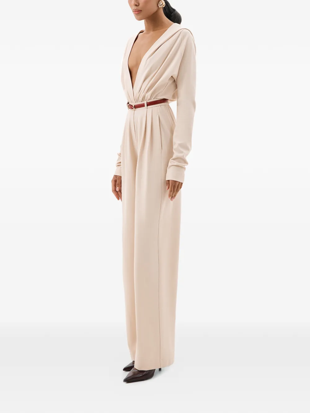  Annafoxy Draped Jumpsuit - Neutrals 