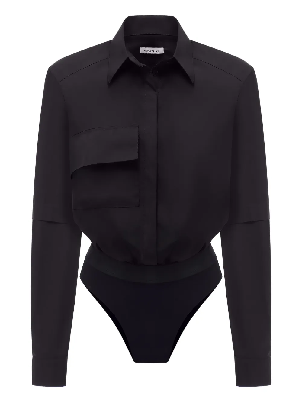 ANNAFOXY camisa estilo body | negro | Image 1