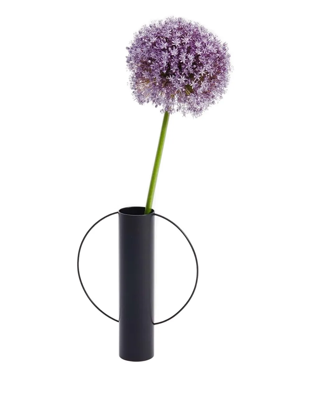 Tre Product Circular-detail Vase In Black