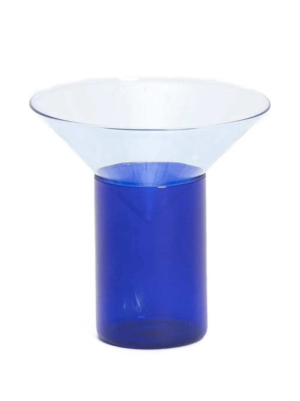 Tre Product Vovo Borosilicate Funnel-shaped Glass Bowls Set In Blue