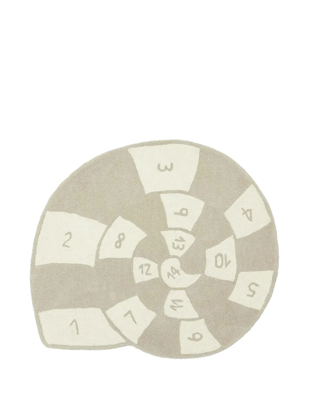 OYOY Numbers Shell rug | Neutrals | Image 1