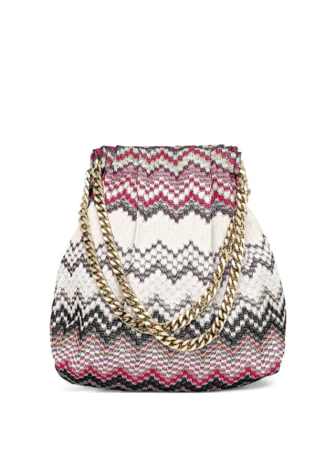 Missoni bolsa bucket con motivo en zigzag
