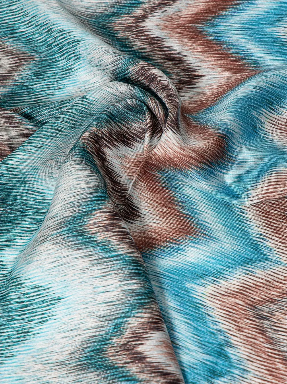 Shop Missoni Zigzag Pattern Scarf In Blue