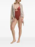 Missoni zigzag-pattern fringed poncho - Neutrals