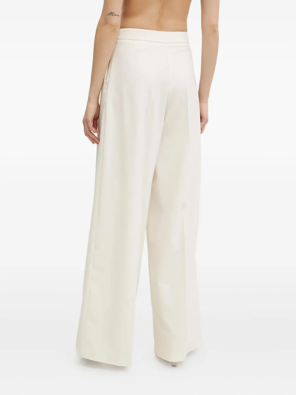 SIMONA CORSELLINI Straight plooibroek - Beige