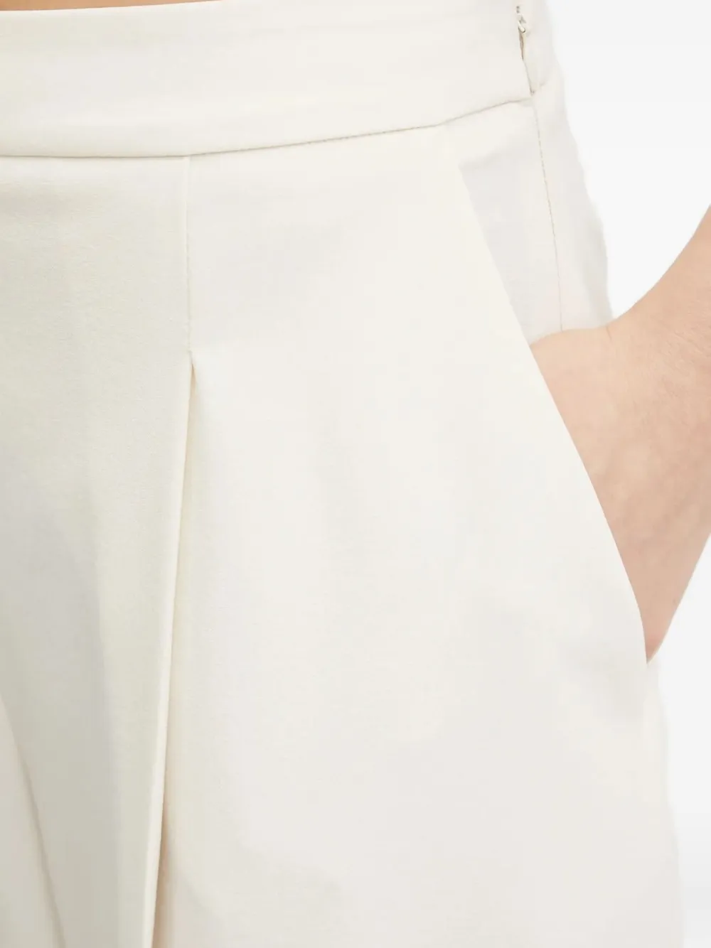 SIMONA CORSELLINI Straight plooibroek Beige