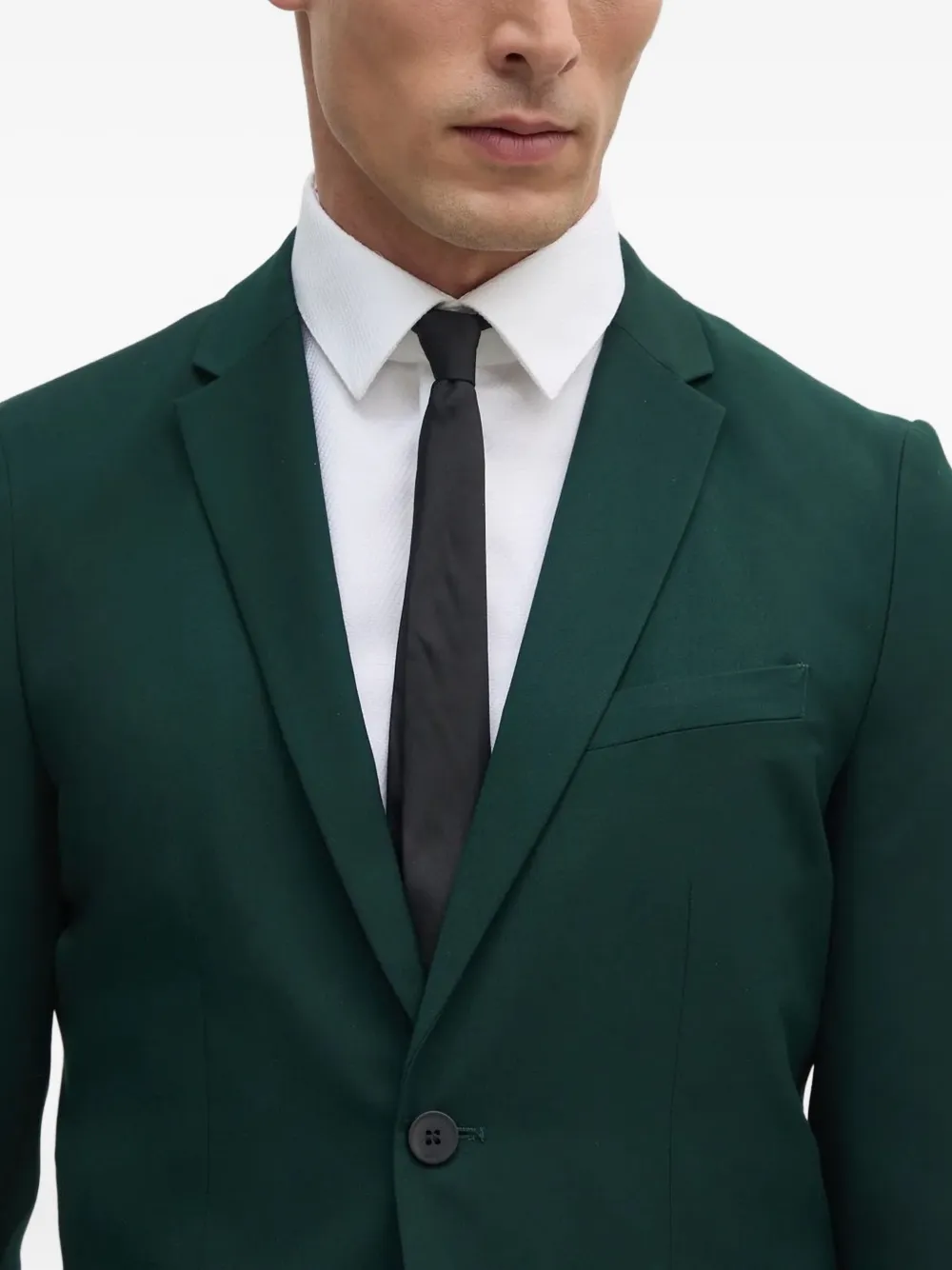 Sisley Blazer met enkele rij knopen Groen