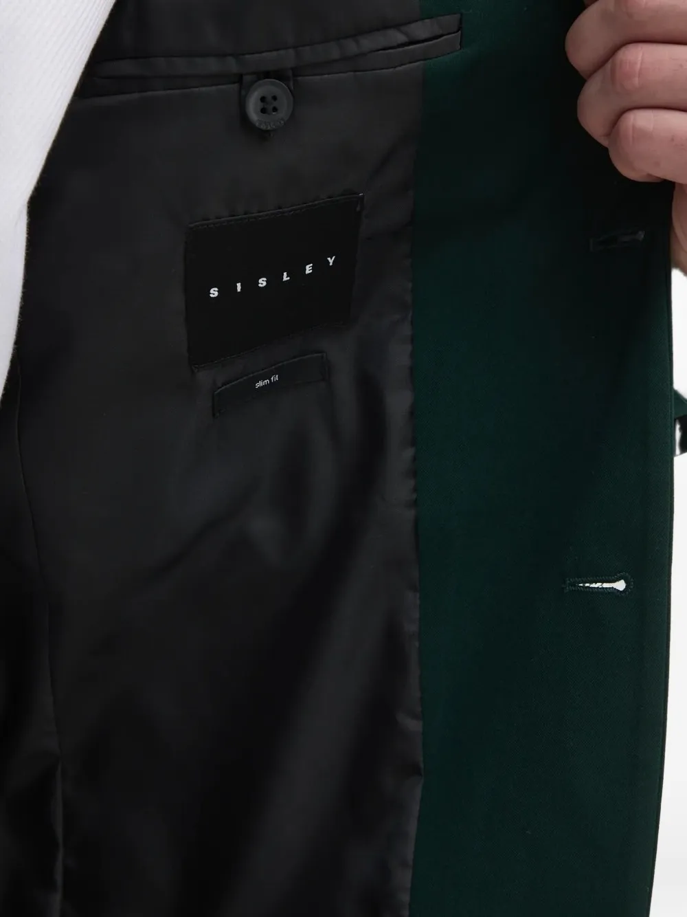 Sisley Blazer met enkele rij knopen Groen