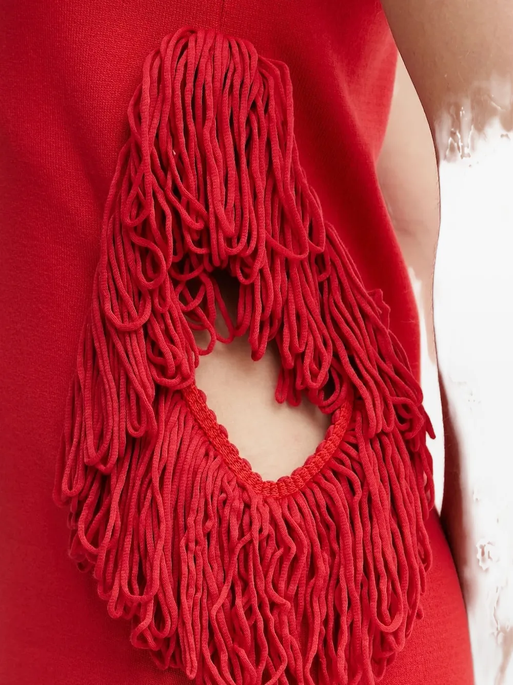 SIMONA CORSELLINI fringe mini dress Rood
