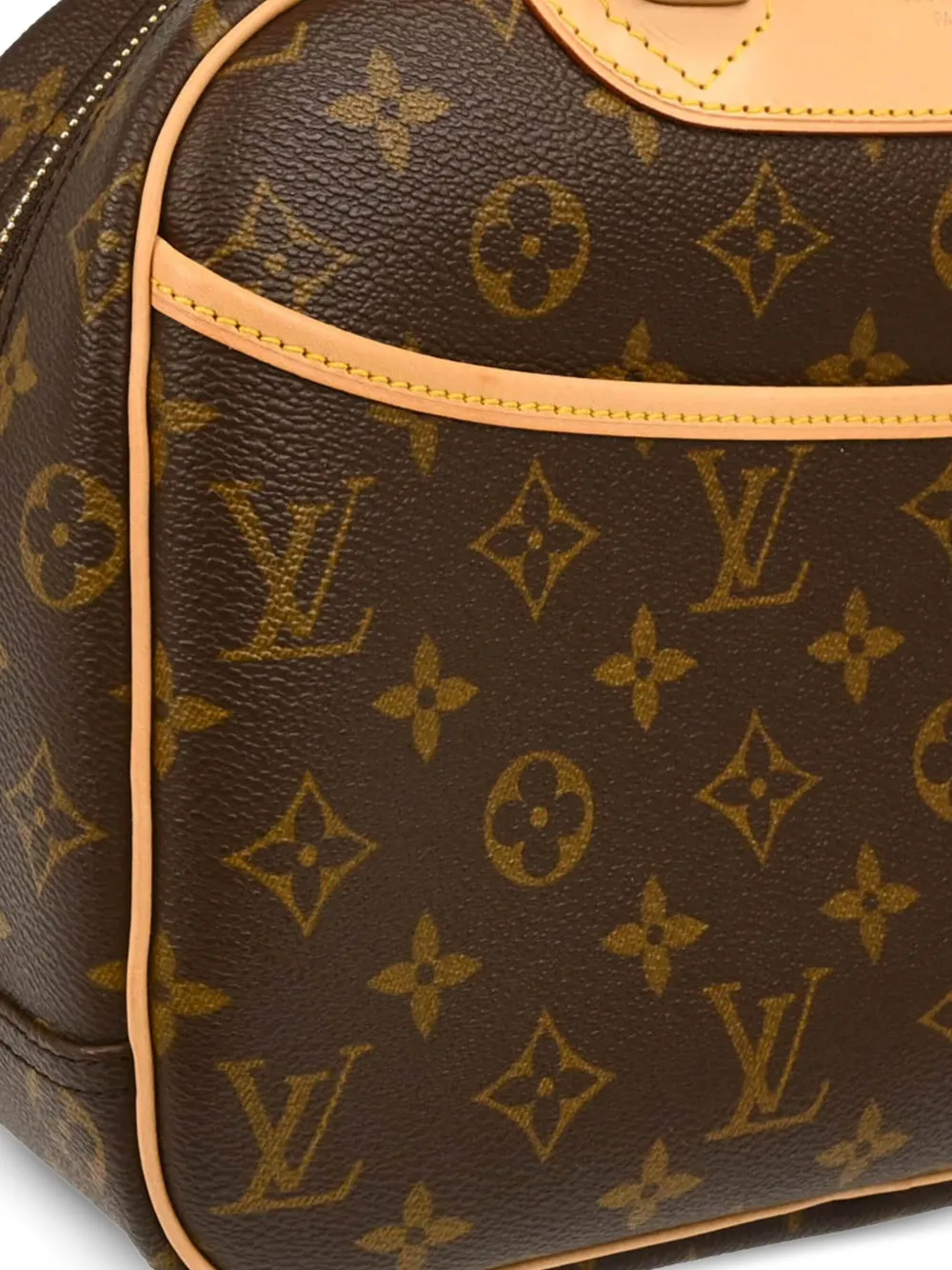 Pre-owned Louis Vuitton 2004 Trouville Handbag In Brown